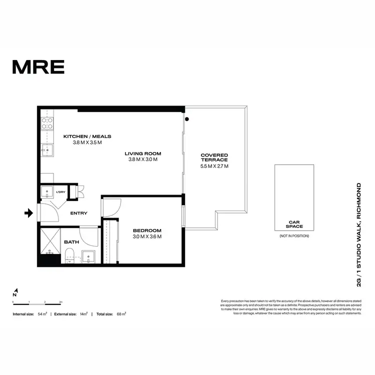 Floorplan of Homely apartment listing, 2G/1 Studio Walk, Richmond VIC 3121