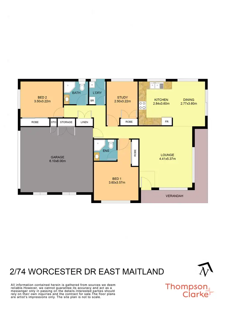 Floorplan of Homely house listing, 2/74 Worcester Drive, East Maitland NSW 2323