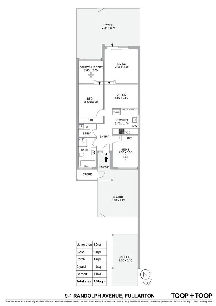 Floorplan of Homely unit listing, 9/1 Randolph Avenue, Fullarton SA 5063