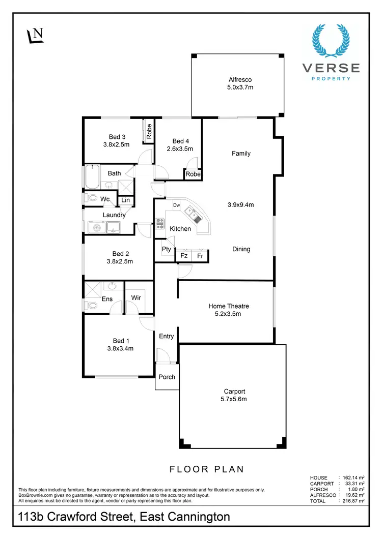 Floorplan of Homely house listing, 113b Crawford Street, East Cannington WA 6107