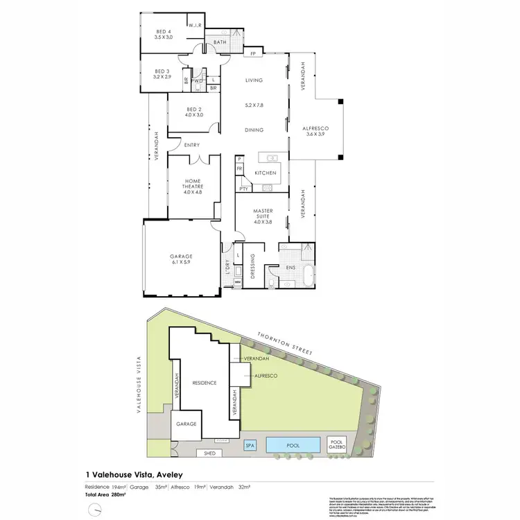 Floorplan of Homely house listing, 1 Valehouse Vista, Aveley WA 6069