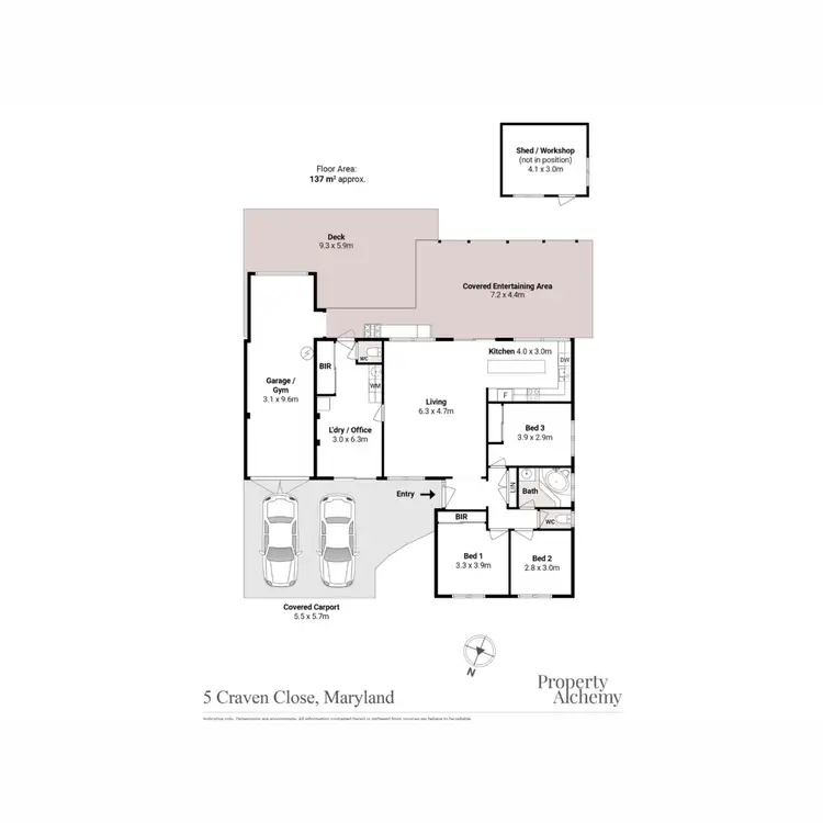 Floorplan of Homely house listing, 5 Craven Close, Maryland NSW 2287