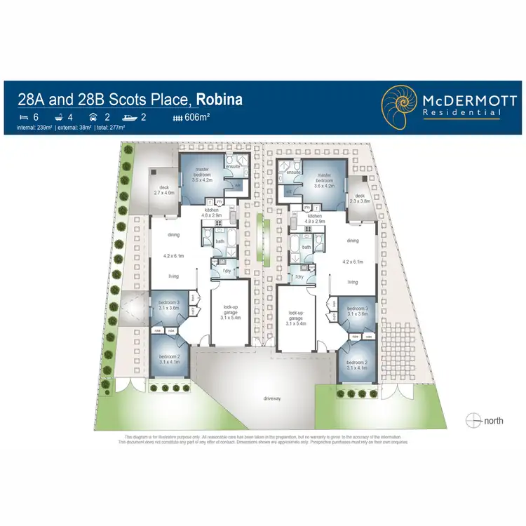 Floorplan of Homely semi-detached listing, 28B Scots Place, Robina QLD 4226