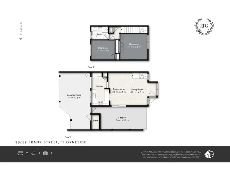 Floorplan of Homely townhouse listing, 28/52 Frank Street, Thorneside QLD 4158
