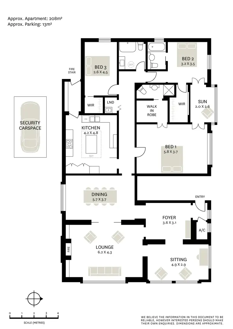 Floorplan of Homely apartment listing, 3/43 Macleay Street, Potts Point NSW 2011