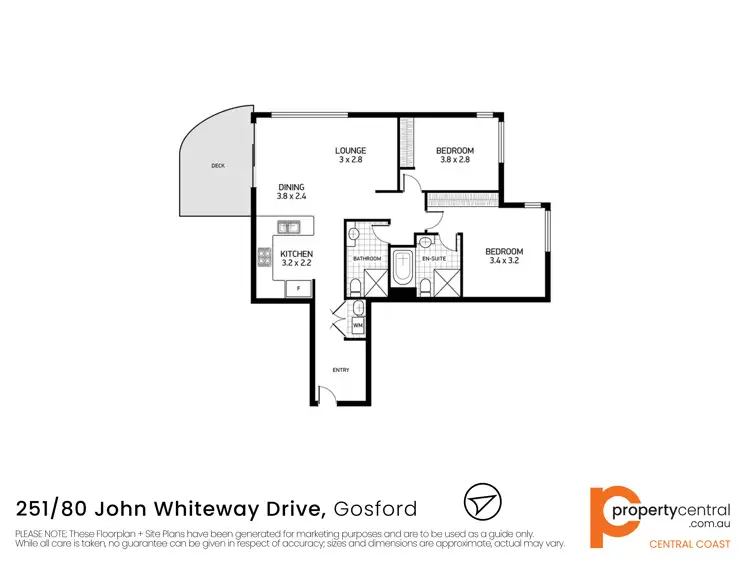 Floorplan of Homely apartment listing, 251/80 John Whiteway Drive, Gosford NSW 2250