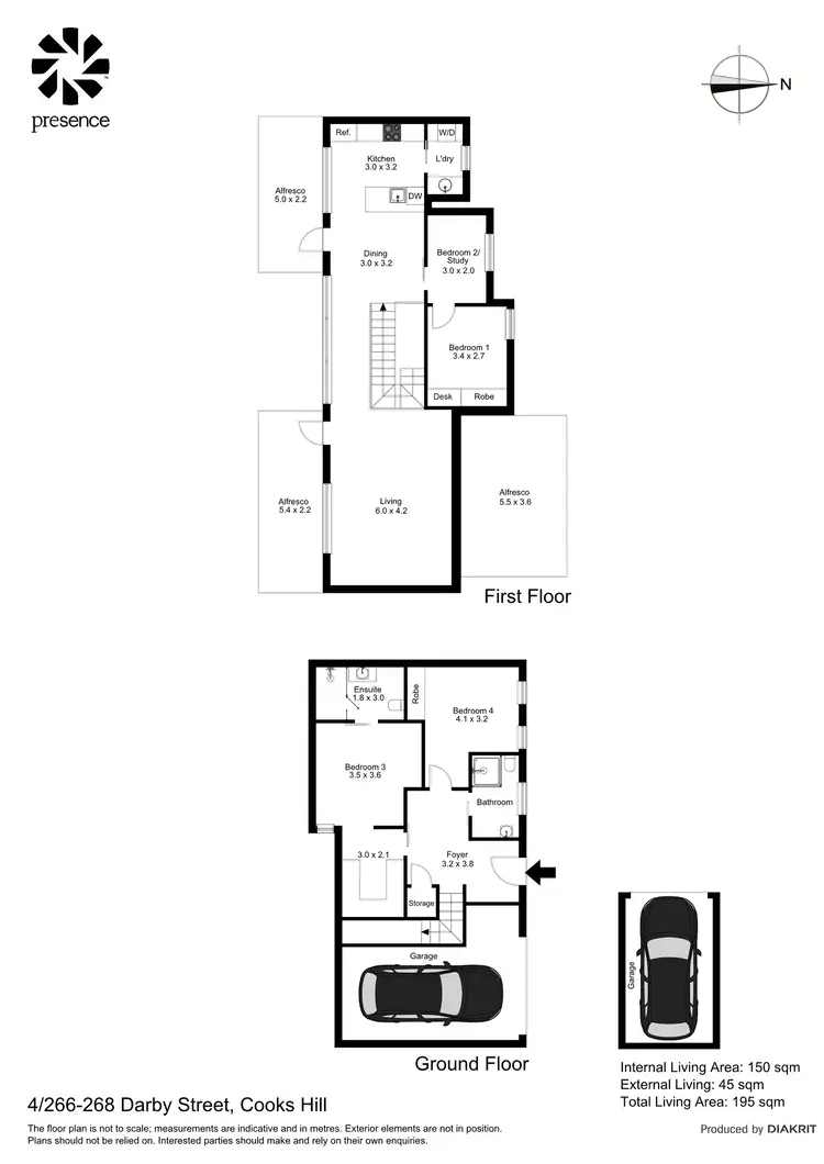 Floorplan of Homely unit listing, 4/266 - 268 Darby Street, Cooks Hill NSW 2300