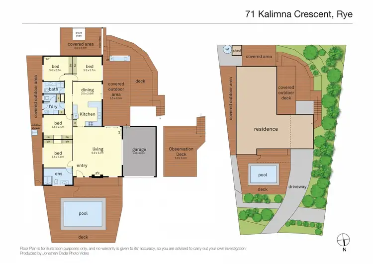 Floorplan of Homely house listing, 71 Kalimna Crescent, Rye VIC 3941