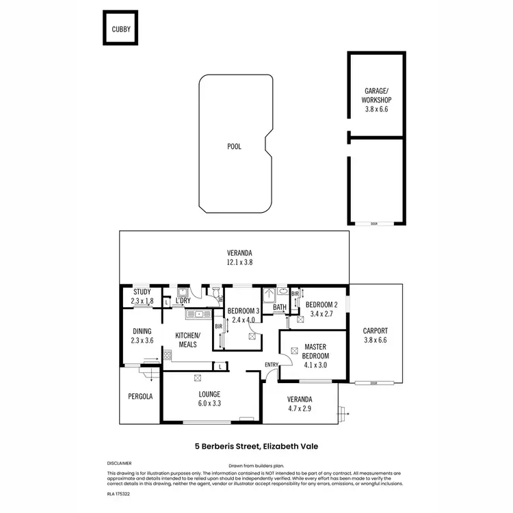 Floorplan of Homely house listing, 5 Berberis Street, Elizabeth Vale SA 5112
