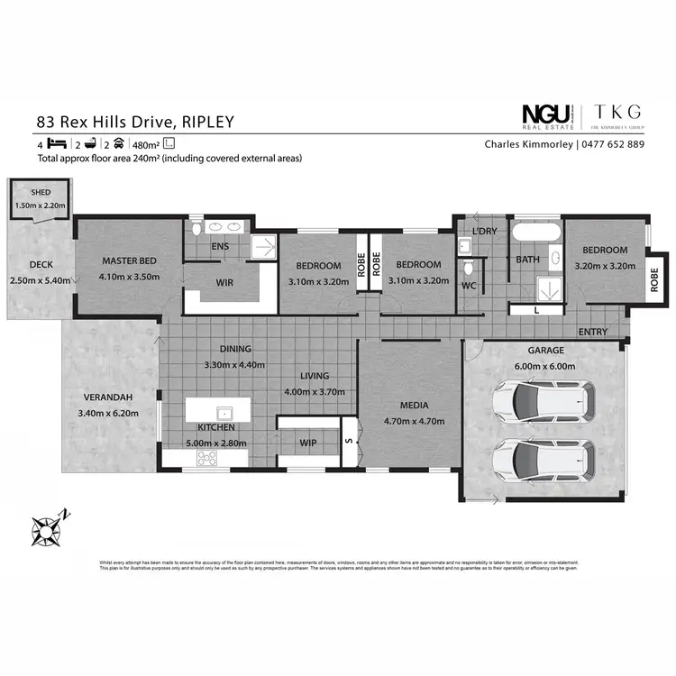 Floorplan of Homely house listing, 83 Rex Hills Drive, Ripley QLD 4306