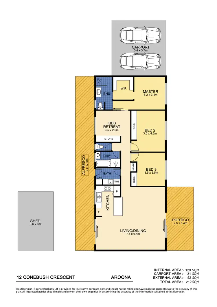 Floorplan of Homely house listing, 12 Conebush Crescent, Aroona QLD 4551