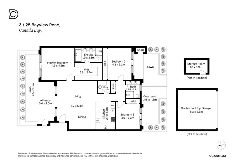 Floorplan of Homely villa listing, 3/25 Bayview Road, Canada Bay NSW 2046