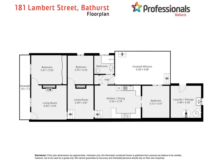 Floorplan of Homely house listing, 181 Lambert Street, Bathurst NSW 2795
