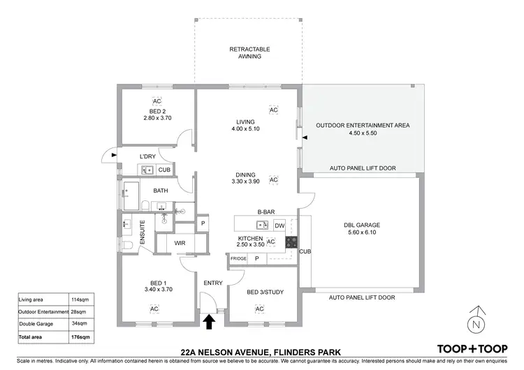 Floorplan of Homely house listing, 22A Nelson Avenue, Flinders Park SA 5025