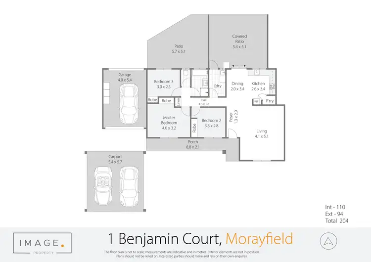 Floorplan of Homely house listing, 1 Benjamin Court, Morayfield QLD 4506