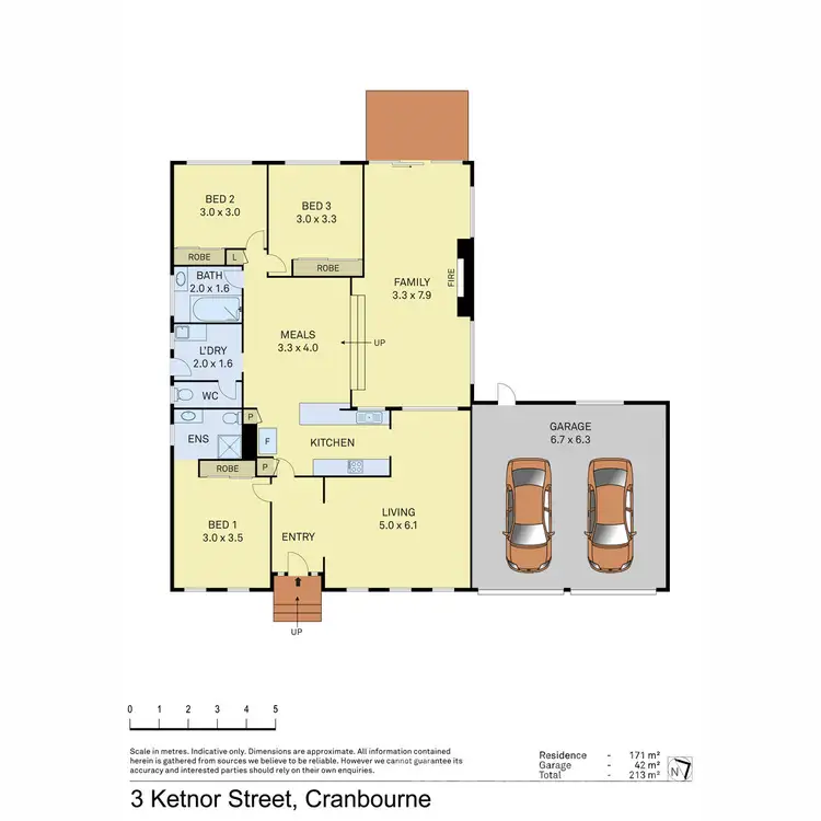 Floorplan of Homely house listing, 3 Ketnor Street, Cranbourne VIC 3977