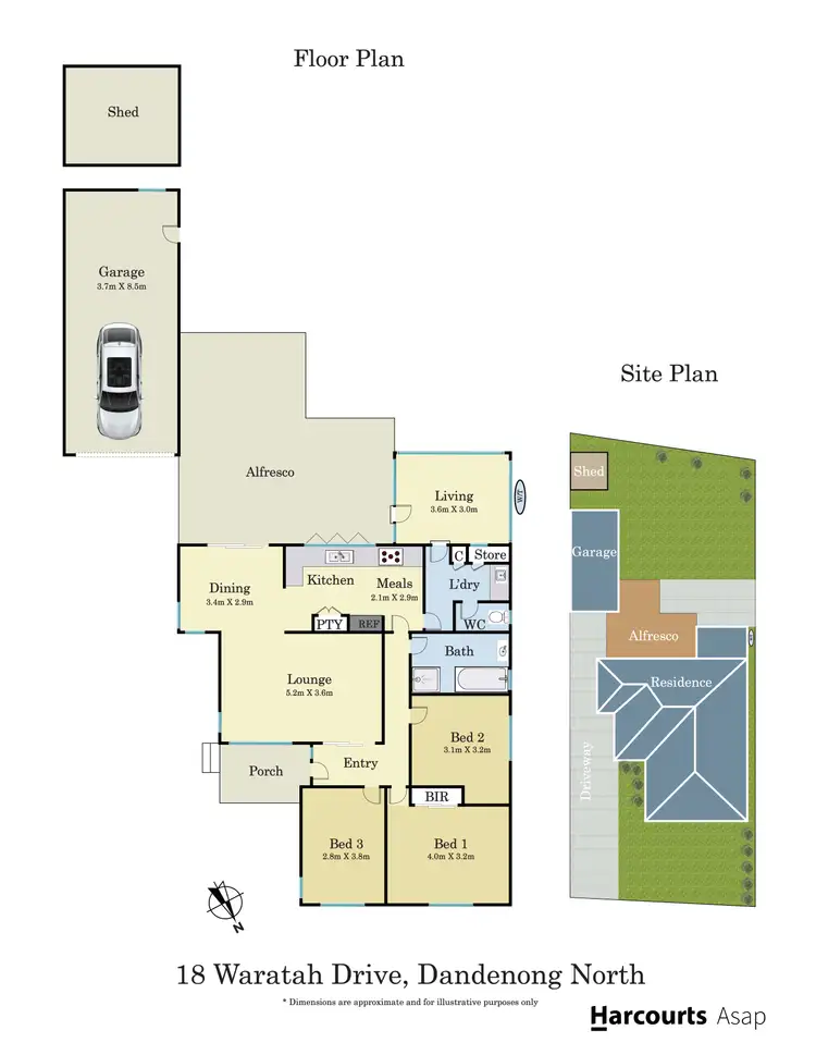Floorplan of Homely house listing, 18 Waratah Drive, Dandenong North VIC 3175
