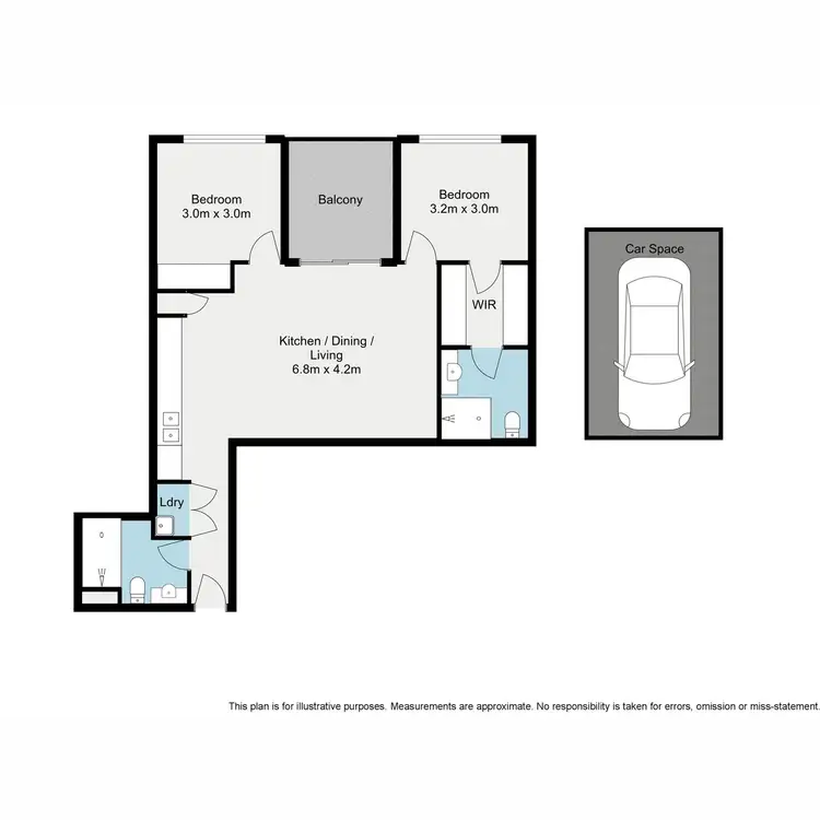 Floorplan of Homely apartment listing, 2006/25 Connor Street, Fortitude Valley QLD 4006
