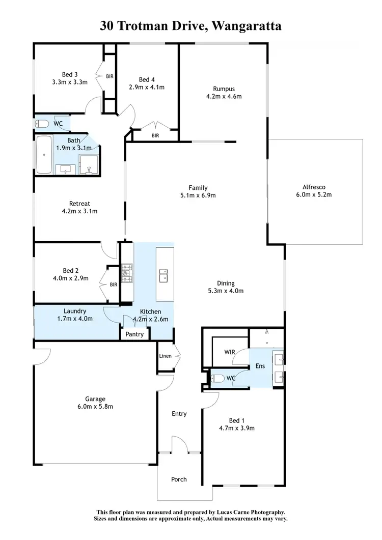 Floorplan of Homely house listing, 30 Trotman Drive, Wangaratta VIC 3677