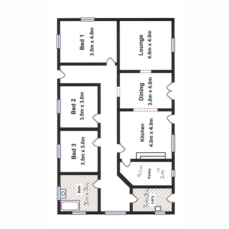 Floorplan of Homely rural property listing, 2 Pine Road, Halbury SA 5461