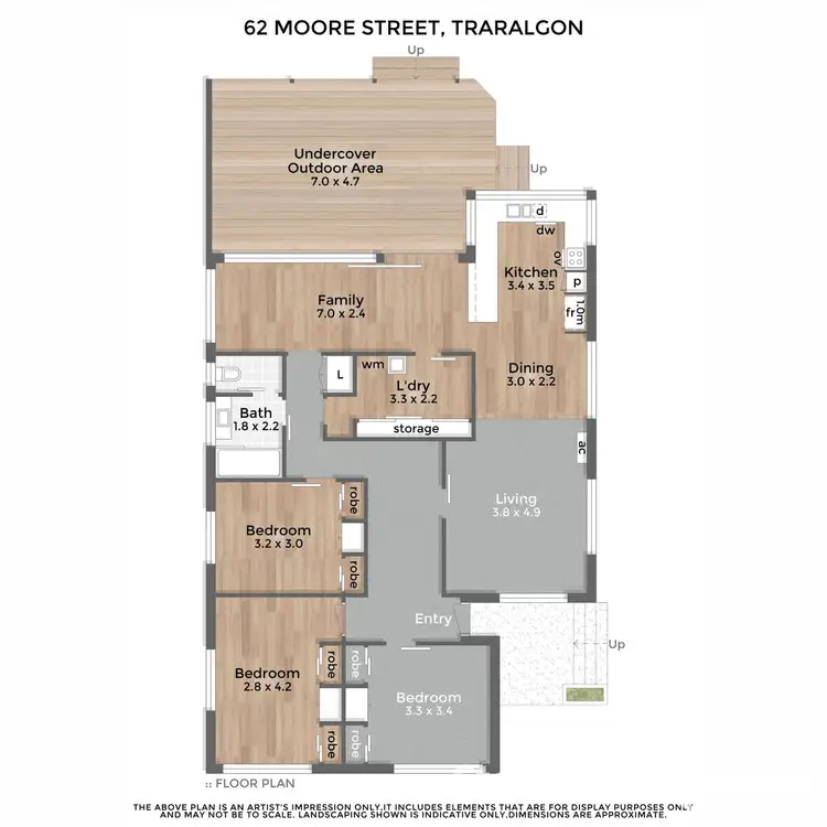 Floorplan of Homely house listing, 62 Moore Street, Traralgon VIC 3844