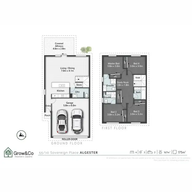 Floorplan of Homely townhouse listing, 55/10 Sovereign Place, Algester QLD 4115