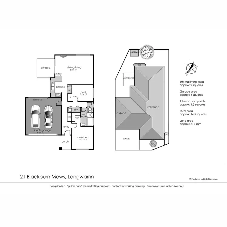 Floorplan of Homely unit listing, 21 Blackburn Mews, Langwarrin VIC 3910