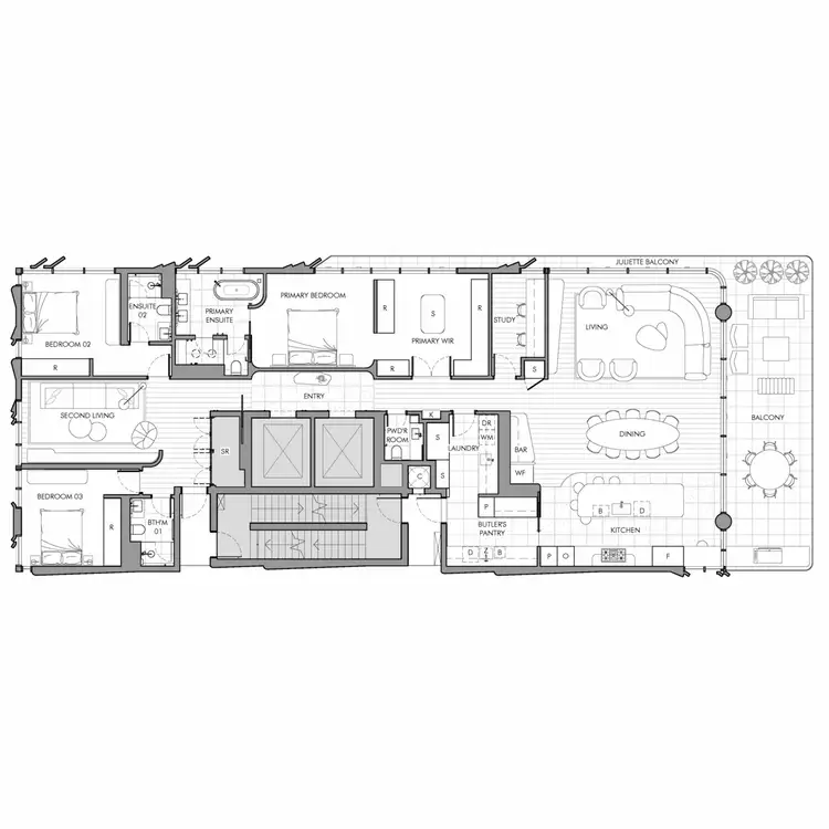 Floorplan of Homely apartment listing, 2/44 O'Connell Street, Kangaroo Point QLD 4169