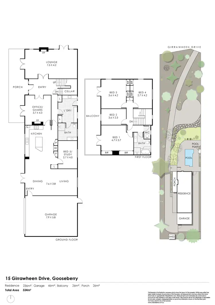 Floorplan of Homely house listing, 15 Girrawheen Drive, Gooseberry Hill WA 6076
