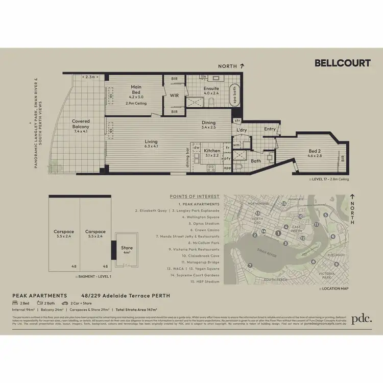 Floorplan of Homely apartment listing, 48/229 Adelaide Terrace, Perth WA 6000