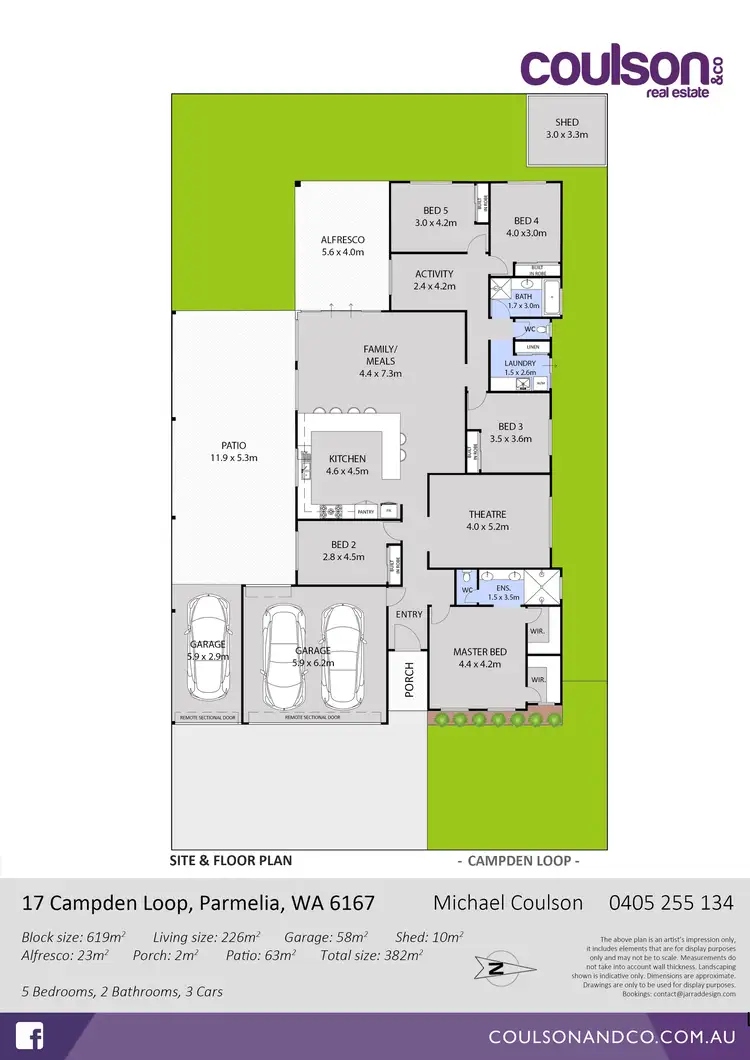 Floorplan of Homely house listing, 17 Campden Loop, Parmelia WA 6167