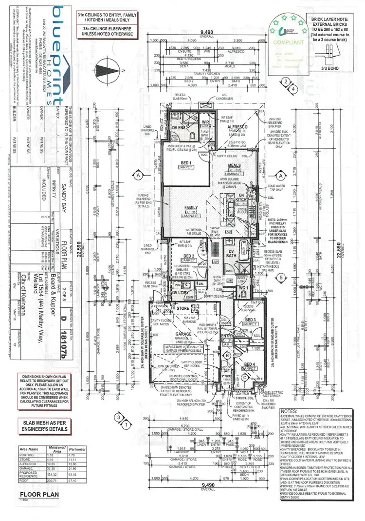 Floorplan of Homely house listing, 4 Maltby Way, Wellard WA 6170
