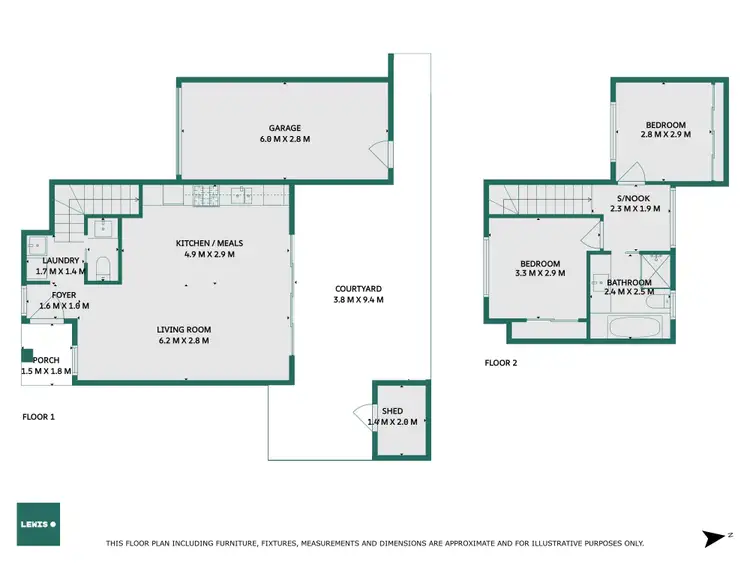 Floorplan of Homely townhouse listing, 2/7 Tabilk Street, Fawkner VIC 3060