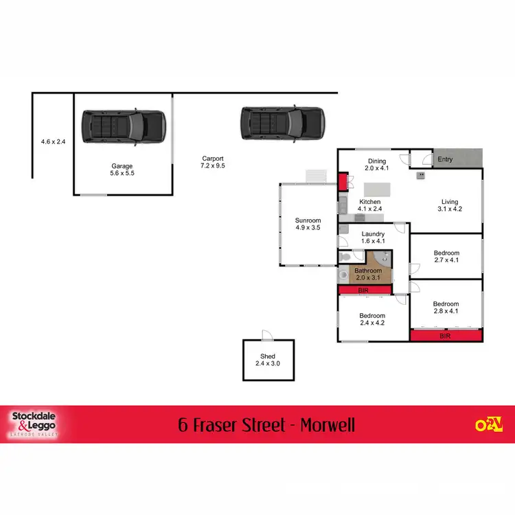 Floorplan of Homely house listing, 6 Fraser Street, Morwell VIC 3840
