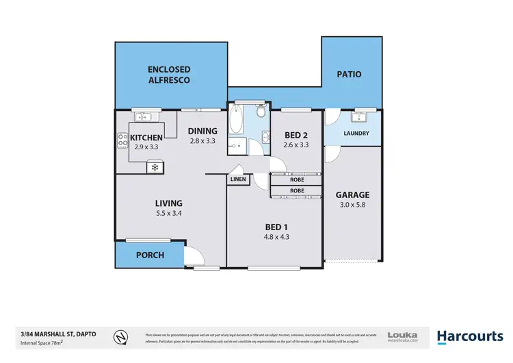 Floorplan of Homely villa listing, 3/84 Marshall Street, Dapto NSW 2530