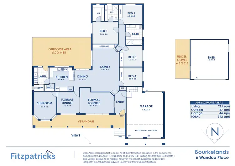 Floorplan of Homely house listing, 6 Wandoo Place, Bourkelands NSW 2650