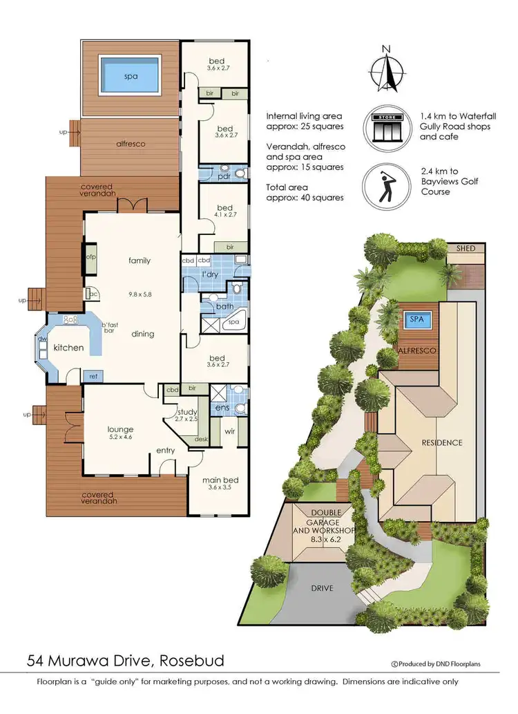 Floorplan of Homely house listing, 54 Murawa Drive, Rosebud VIC 3939