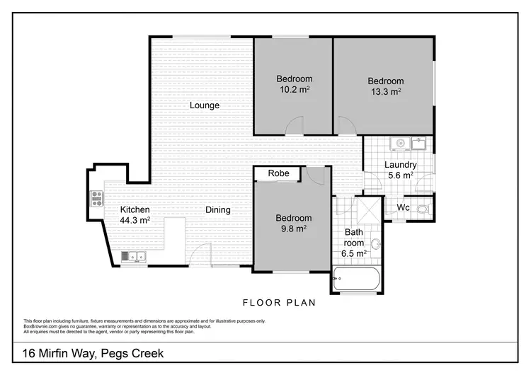 Floorplan of Homely house listing, 16 Mirfin Way, Pegs Creek WA 6714