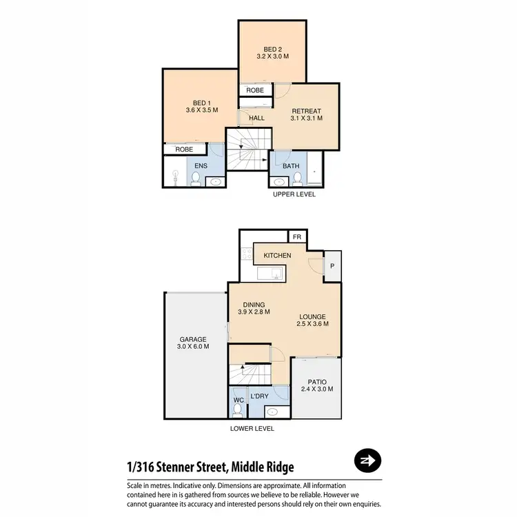 Floorplan of Homely townhouse listing, 5/316 Stenner Street, Middle Ridge QLD 4350