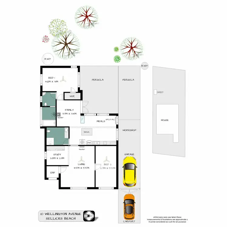Floorplan of Homely house listing, 10 Wellington Avenue, Sellicks Beach SA 5174