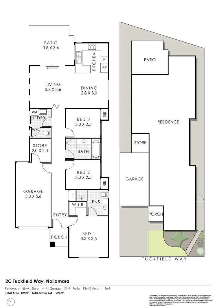 Floorplan of Homely house listing, 2C Tuckfield Way, Nollamara WA 6061