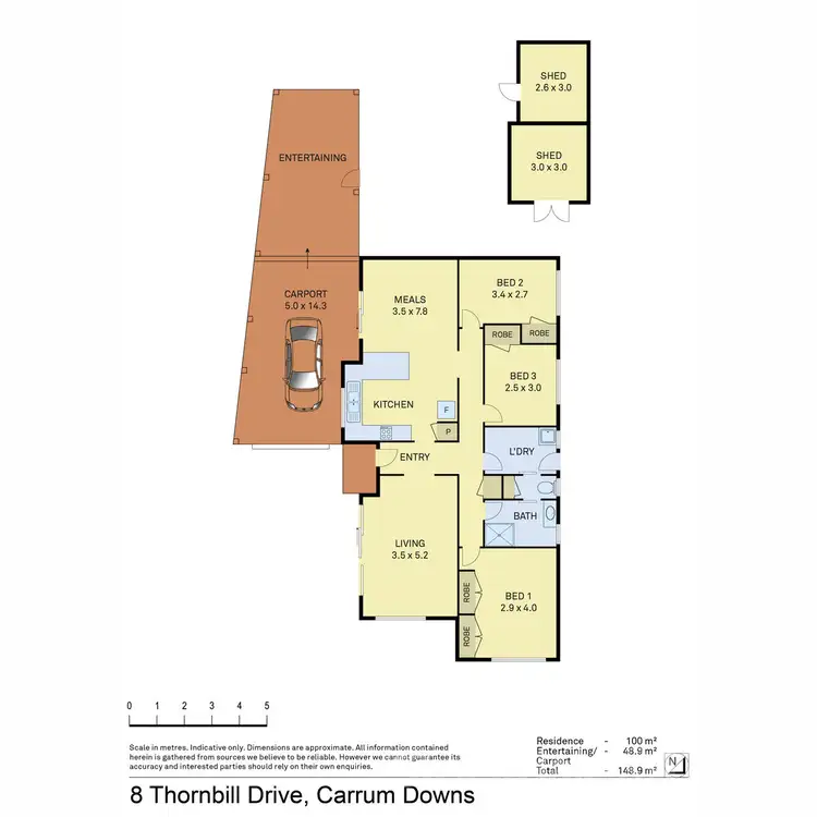 Floorplan of Homely house listing, 8 Thornbill Drive, Carrum Downs VIC 3201