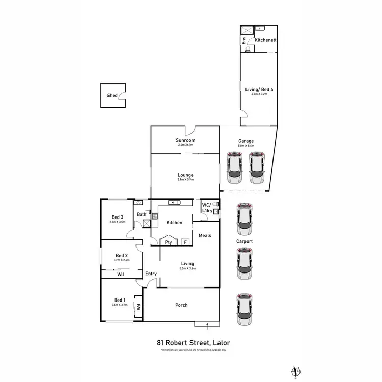 Floorplan of Homely house listing, 81 Robert Street, Lalor VIC 3075
