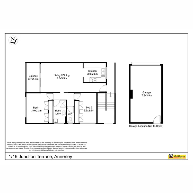 Floorplan of Homely unit listing, 1/19 Junction Tce, Annerley QLD 4103