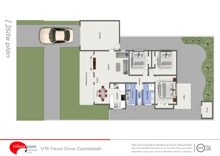 Floorplan of Homely semi-detached listing, 1/15 Trevor Drive, Coombabah QLD 4216