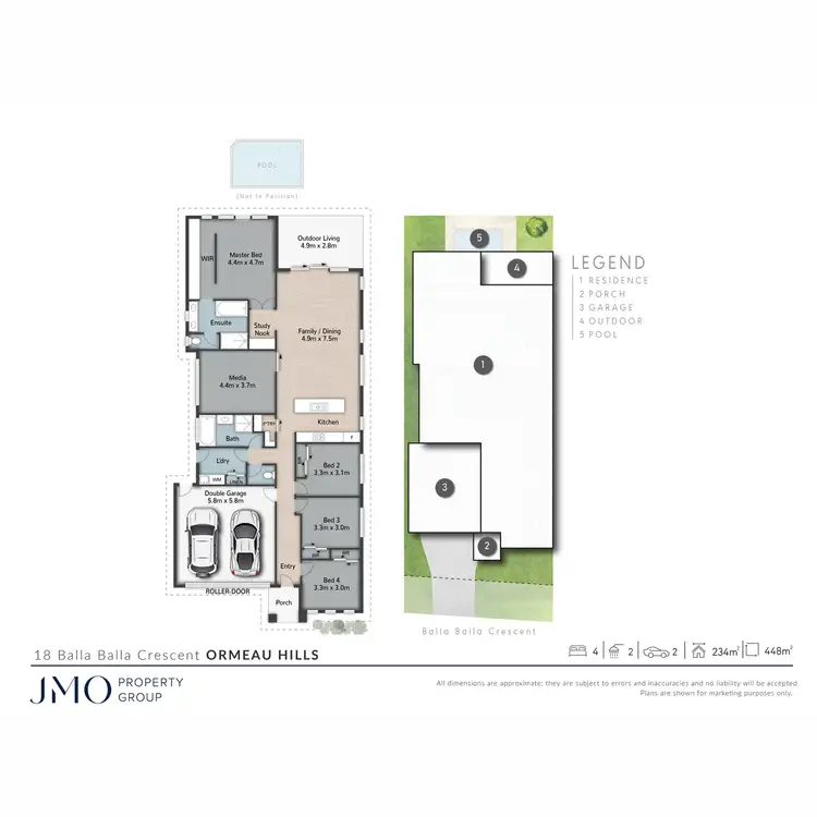 Floorplan of Homely house listing, 18 Balla Balla Crescent, Ormeau Hills QLD 4208