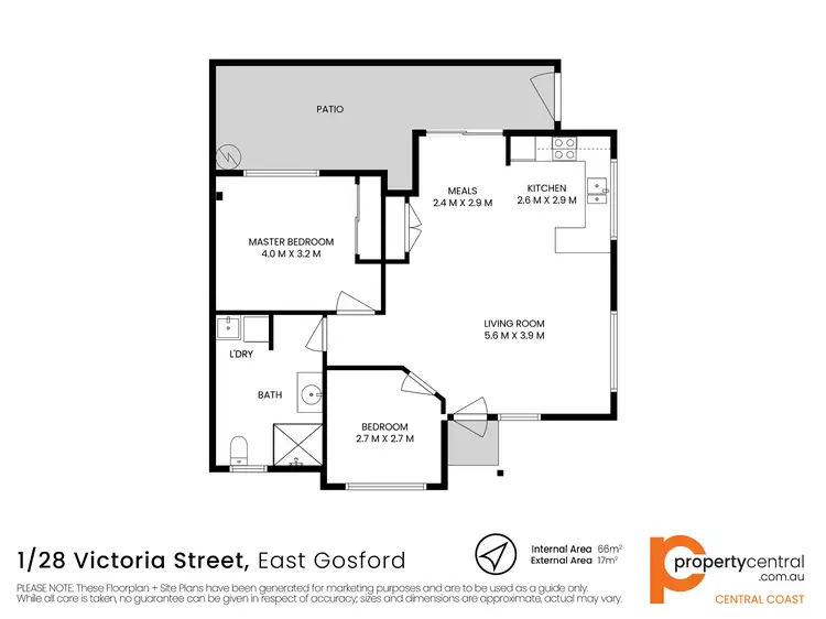 Floorplan of Homely villa listing, 1/28 Victoria Street, East Gosford NSW 2250