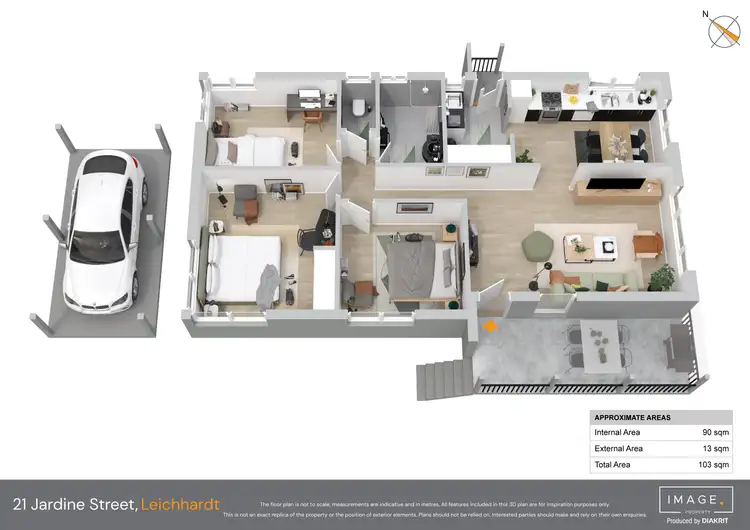 Floorplan of Homely house listing, 21 Jardine Street, Leichhardt QLD 4305
