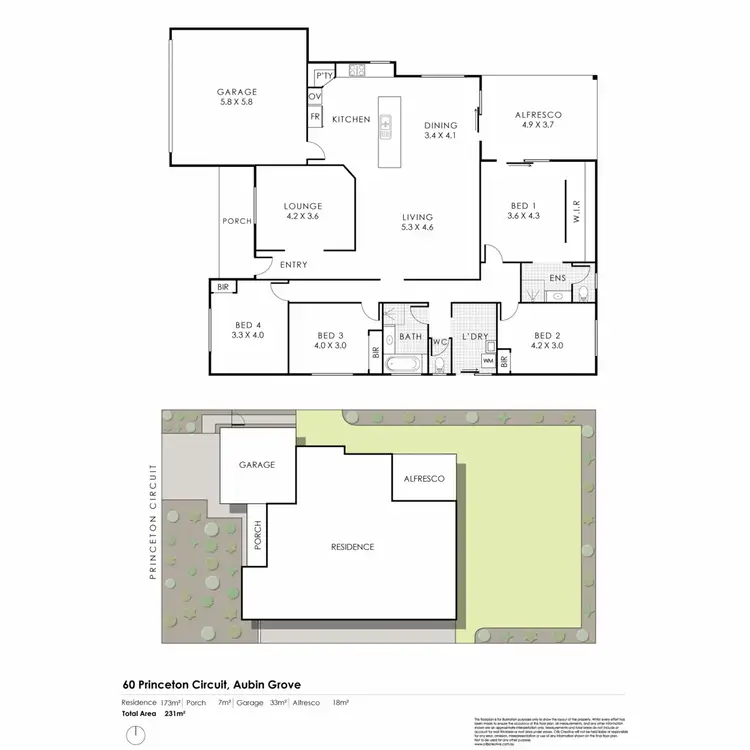 Floorplan of Homely house listing, 60 Princeton Circuit, Aubin Grove WA 6164