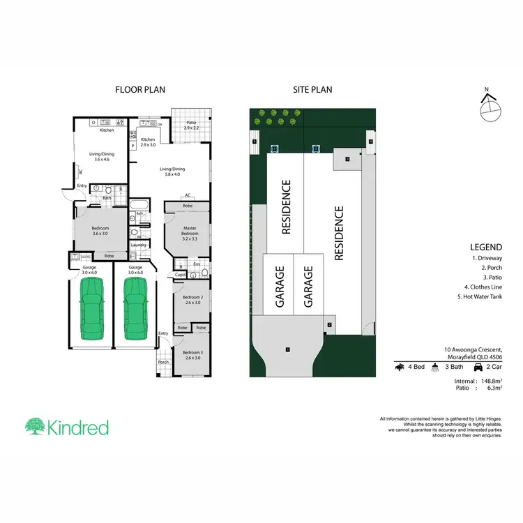Floorplan of Homely house listing, 1 & 2/10 Awoonga Crescent, Morayfield QLD 4506